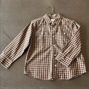 Crewcuts Brown and Black Checkered Kids Button Down Shirt